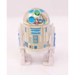 Star Wars original R2D2, Pop Up Lightsaber, 1985, Last 17, with used original tri logo 70 backing