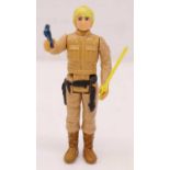 Star Wars Vintage Kenner Bespin Luke 3 3/4" action figure, with yellow light saber and blue rebel
