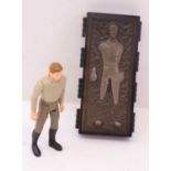 Palitoy Kenner Star Wars Han Solo in carbonite, vintage 3 3/4" figure, last 17, with used tri-logo