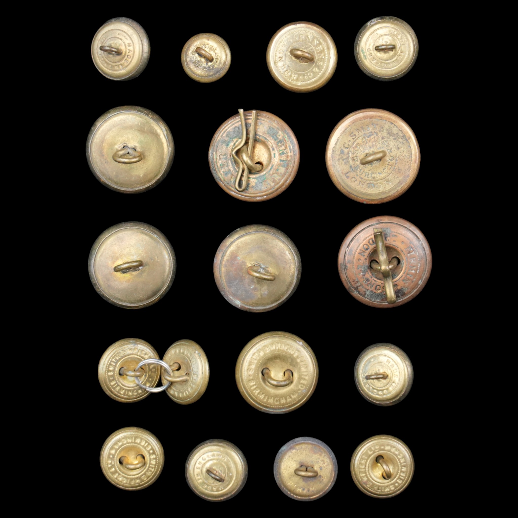 A group of Victorian British Army buttons