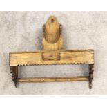Small antique pine spoon rack