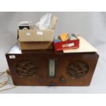 McMichael Twin Supervox valve radio with additional valves in original boxes, together with a