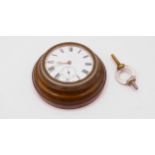 James Hoggo, 18th Century fusee pocket watch, the enamel dial with subsidiary seconds, inscribed