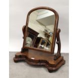 Victorian mahogany swing frame toilet mirror