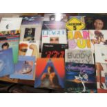 Collection of approximately sixty LP records, including Deep Purple, Gary Moore, Human League,