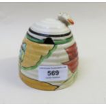 Clarice Cliff Bizzare Fantasque preserve pot and cover