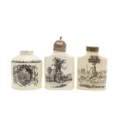 18THC WEDGWOOD CREAMWARE TEA CADDIES.