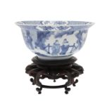CHINESE KLAPMUTS BLUE & WHITE BOWL.