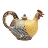 JAPANESE COCKEREL SATSUMA TEAPOT.