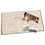 AN IMPORTANT SECOND WORLD WAR GROUP OF FIVE AND LOG BOOK TO A STIRLING PILOT WHO FLEW AT D-DAY AND O