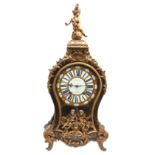 A FRENCH LOUIS XV STYLE MOUNTED BOULLE BRACKET CLOCK AND BRACKET.