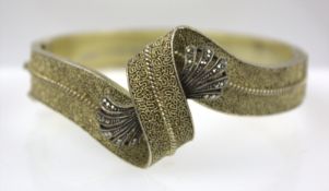 Theodor Fahrner Armreif, 925er Silber vergoldet. Durchmesser ca. 5,5 cm