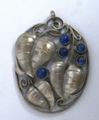 Vintage Theodor Fahrner Anhänger, Sodalith TF, 800 Punze, Maße: Höhe ca. 4,2 cm, Breite ca. 3,5 cm