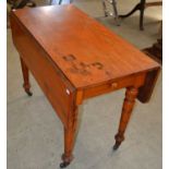 A 19th century mahogany Pembroke table, the single drawer fitted with one handle, raised on four