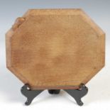 Robert Mouseman Thompson (1876-1955), of Kilburn, Yorkshire, an oak cheese board, with carved
