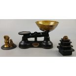 Traditional kitchen scales - Salter Staffordshire model 60 together with sets of metric and imperial