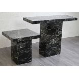 Marble side table with matching coffee table