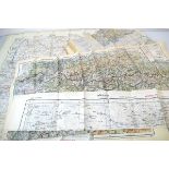 A group of five Cold War Era silk maps including a ONC E2 escape map prepared under the direction of