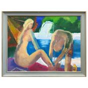 RAY MCCHRYSTAL (20TH CENTURY BRITISH). POOLSIDE.