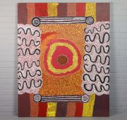TESS NAPALJARRI ROSS (20TH CENTURY AUSTRALIAN ABORIGINAL). CEREMONY. (d)