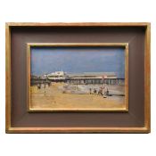 RICHARD FOSTER (B. 1945). BEACH SCENE WITH FIGURES. (d)