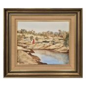 RAY CROOKE (AUSTRALIAN 1922-2015). THE BILLABONG. (d)