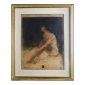 ROY FAIRCHILD-WOODWARD (B.1953). SITTING NUDE.