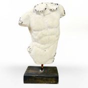 TORSO SCULPTURE ON STAND.