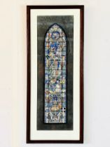 WATERCOLOUR OF A DESIGN FOR GREAT EAST WINDOW TEMPLE CHURCH BY HARCOURT MEDHURST DOYLE.