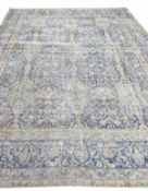 ANTIQUE KERMAN LAVER CARPET.