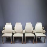 ATTRIBUTED TO PATRICK JOUIN CHAIRS, A SET OF 8.