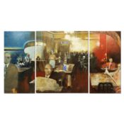 BRIAN DENNINGTON (BORN 1944). THE MOST IMPORTANT BELGIANS AT THE CAFE OSTENDE INCLUDING, PAINTERS RE