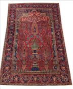 FINE ANTIQUE PERSIAN KASHAN RUG.