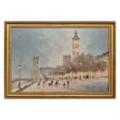 L. ALEXIS. EVENING IN LONDON – THE EMBANKMENT, WESTMINSTER.