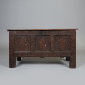 CHARLES II OAK COFFER.