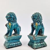 FOO DOGS, A PAIR , 19TH CENTURY. (2).