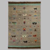 CONTEMPORARY FLATWEAVE CARPET.