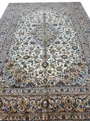 FINE PERSIAN KASHAN CARPET.