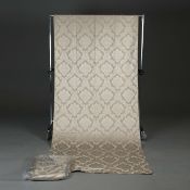 TWO PAIRS OF CHAMPAGNE DAMASK CURTAINS (4).