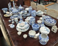 A COLLECTION OF BLUE AND WHITE CERAMICS.