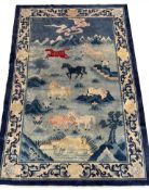 ANTIQUE CHINESE PEKING RUG.