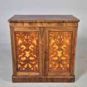 EARLY VICTORIAN ROSEWOOD SIDE CABINET.