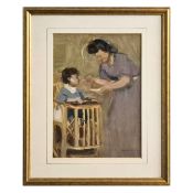 IVAN SHVEDOV (1917-1996). MOTHER AND CHILD.