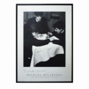 MIKE MCCARTNEY (BRITISH, B.1944). THE BEATLES 'OUIJA BOARD' PHOTOGRAPH, SIGNED.