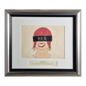 JOHN LENNON, STEPHEN VERONA. 'SHE SAID SO' / 'I FEEL FINE', CEL 70 ORIGINAL ARTWORK.