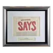 JOHN LENNON, STEPHEN VERONA. 'SHE SAID SO' / 'I FEEL FINE', CEL 142 ORIGINAL ARTWORK.