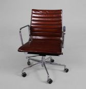 AFTER CHARLES AND RAY EAMES ALUMINIUM GROUP STYLE CHAIR.