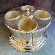 POLISHED METAL FOUR BOTTLE WINE COOLER.