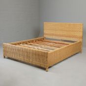 RATTAN KING SIZE BED.