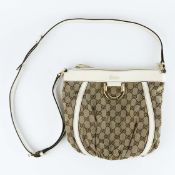 GUCCI. GG MONOGRAM D RING CROSSBODY ABBEY BAG.